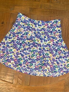 Crewcuts 10 Floral Skort in Purple, White, Yellow and Teal